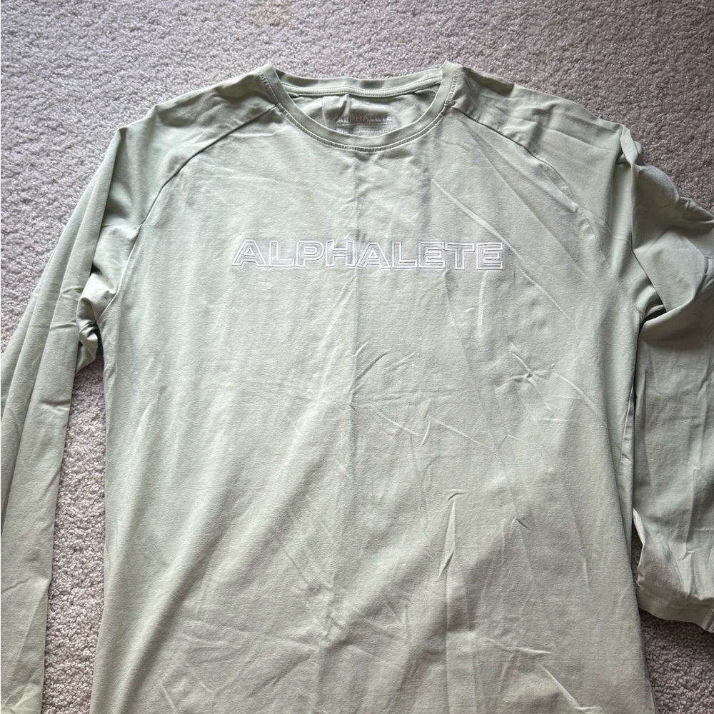 Alphalete Men's Light Green Long Sleeve Tee